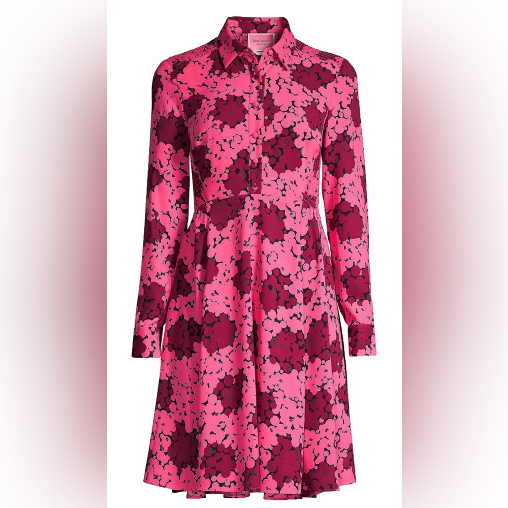Kate Spade Bubble Dot Smocked Dress - 14